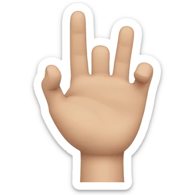 mano con el dedo anular y pulgar cerrados sticker