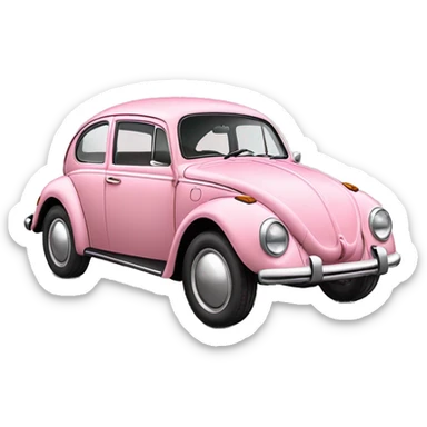volkswagen beetle light pink sticker