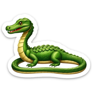 Alligator snake sticker