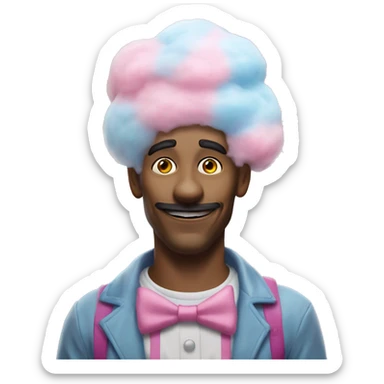 cotton candy dan spirit halloween animatronic sticker