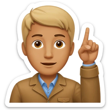 Mano señalando arriba sticker