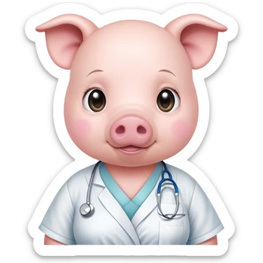 Mommy pig is going to hospital sticker