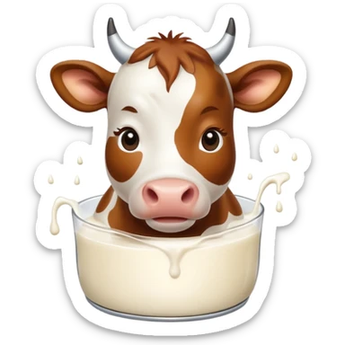 cow in a milk sticker