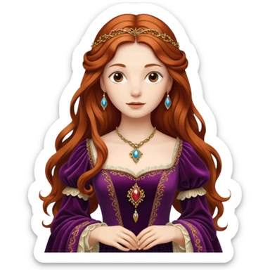  portrait of a Renaissance woman sticker