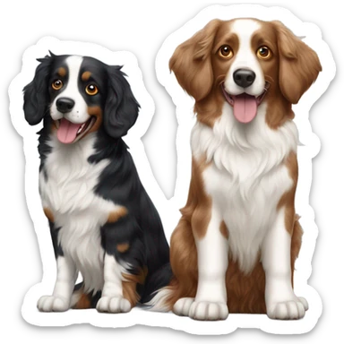 Cocker friend with australien shepherd sticker