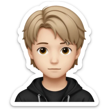 felix of stray kids light brunnete sticker