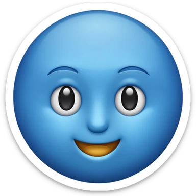 O emoji azul com o selo verificado dentro sticker
