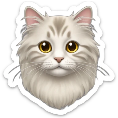 Scottish cat long hair sticker
