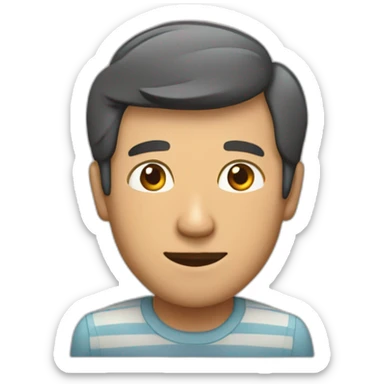 Hombre con dos rayas en la ceja sticker