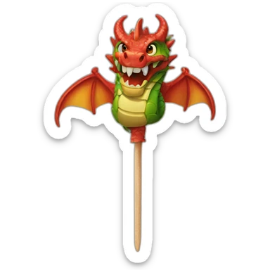 Dragon-skewer sticker