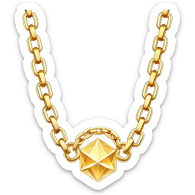 fantasy magic heavenly golden chains low poly sticker