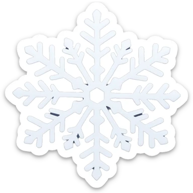 white snowflake sticker
