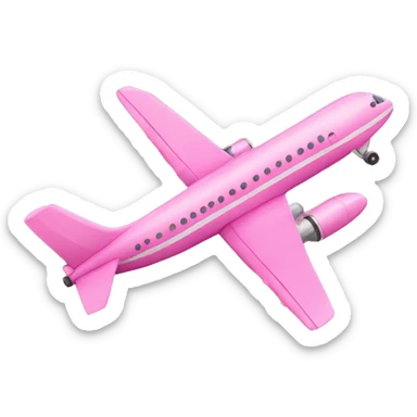 Pink airplane sticker