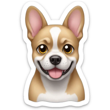 Pomsky-french bulldog- dog sticker