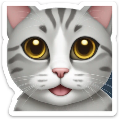 British cat smiling sticker