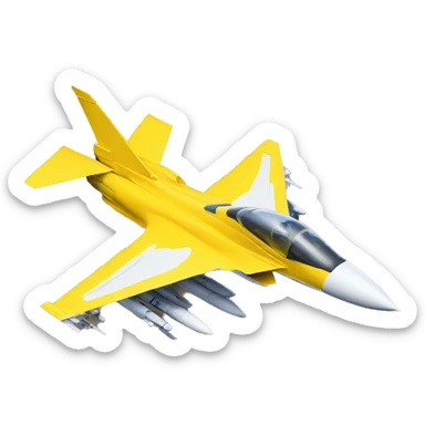 Fighter jets, yellow water sticker