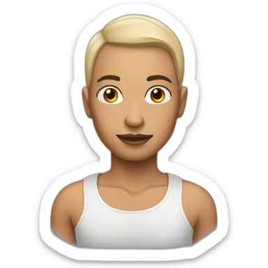 Personne sans cheveux avec tatouages sticker