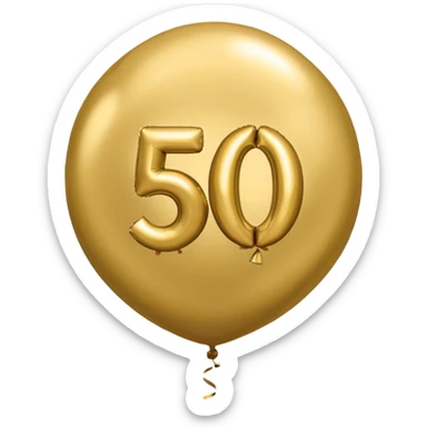 50th birthday balloon sticker