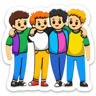 LGBTQ group of friends sticker