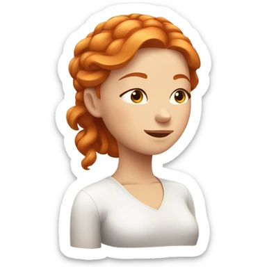 Ginger girl head massage sticker
