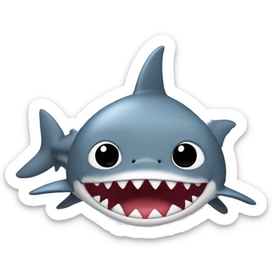 Shark with a rainbow Afro wig  sticker