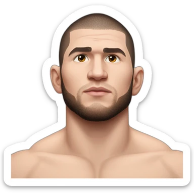 Falcon on the shoulder of khabib nurmagomedov  sticker