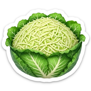 a big pile of grated cabbage no leaves and no cabbage sticker