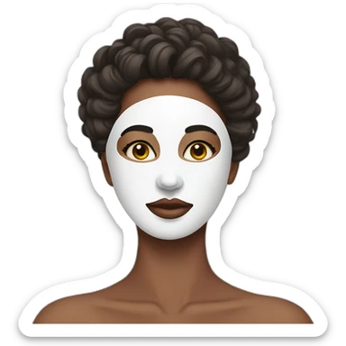 face mask beauty sticker