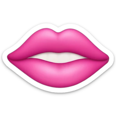 Pink kiss face sticker