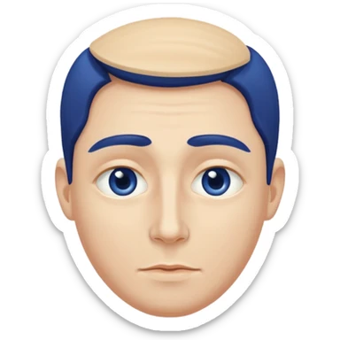 a man with deep blue almond eyes and hollow cheeks sticker