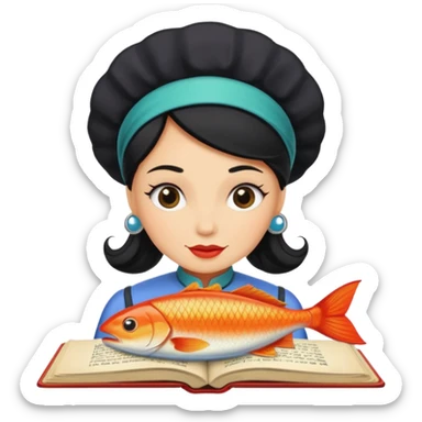 Pull up Fishwife Cookbook graphics sticker