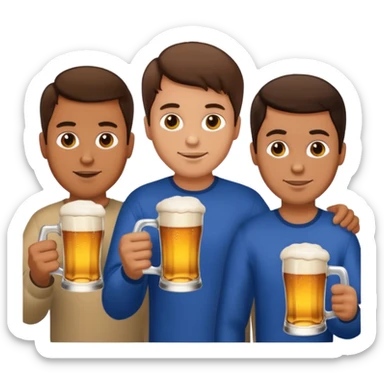 Seahawks drinking 3 men all brunette  sticker