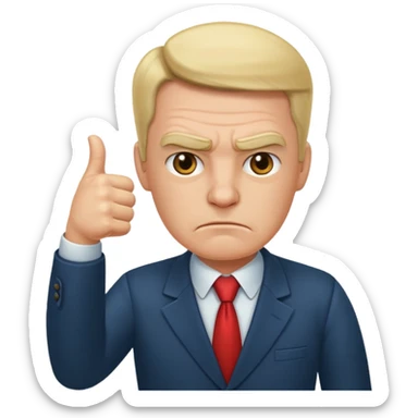 boss giving a thumbs down sticker