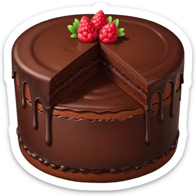 Chocolate cake one piece sticker
