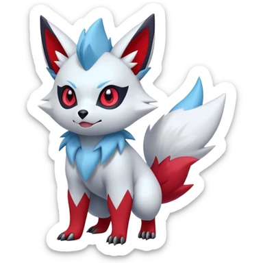 Epic Shiny Cute Kawaii Zangoose-Zorua-Zoroark-Pokemon-fakemon-hybrid-animal Full Body  sticker