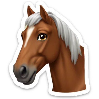 Chestnut horse head sticker