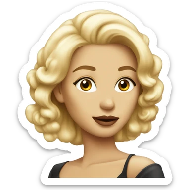 Glamorous blonde actress sticker