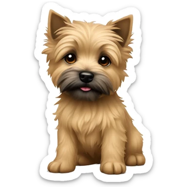 Tan cairn terrier puppy full body  sticker