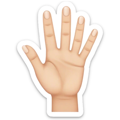 a right hand with three missing fingers in the middle sticker