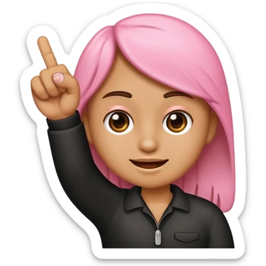 👉 make a emoji with that’s but have the middle finger an pinky also poke out but hide the thumb but keep the ring finger tucked in sticker