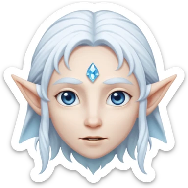 albino ice elf sticker
