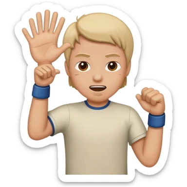 L emoticon deve  tirare uno schiaffo al rovescio  sticker