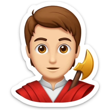 dağın tepesine çıkmayı başaran vedağa kırmızı bir bayrak diken adam sticker