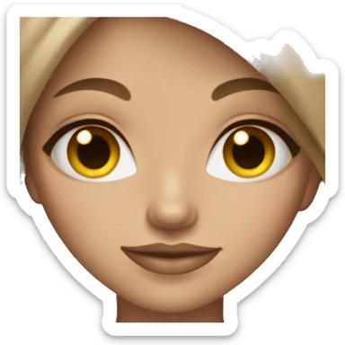 Glamorous gorgeous girl with light brown hair sticker