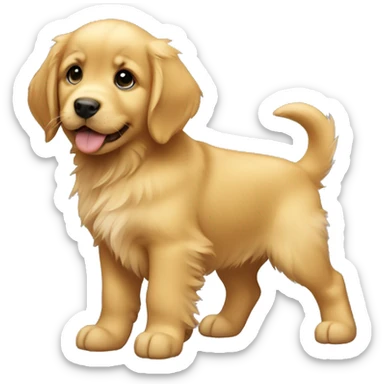 golden retriever puppy sticker