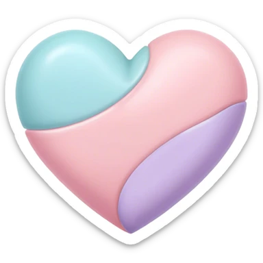 Pastel heart sticker