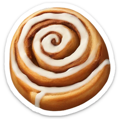 Cinnamon roll on plate sticker
