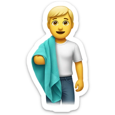 towel on hand sticker