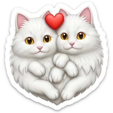 coeur et chats sticker