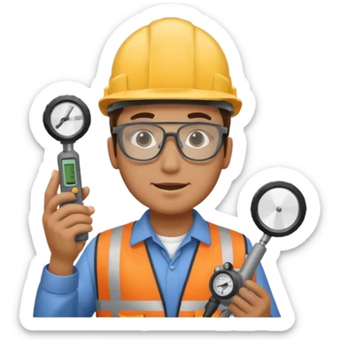 opérateur contrôle non destructif homme sticker